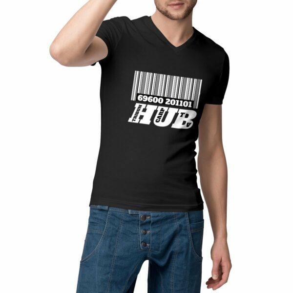 T-shirt Homme Col V - "Barcode"